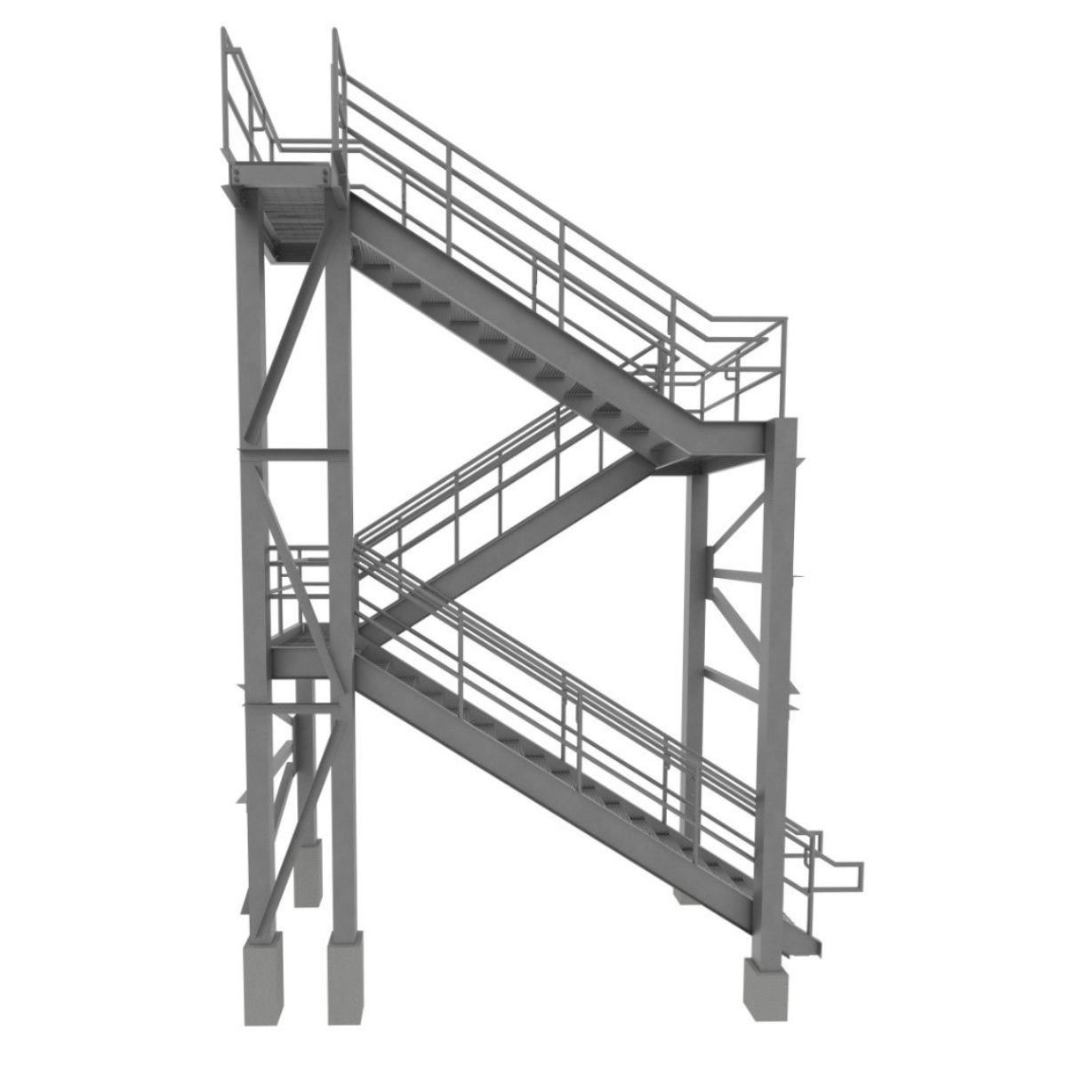 Steel stair model